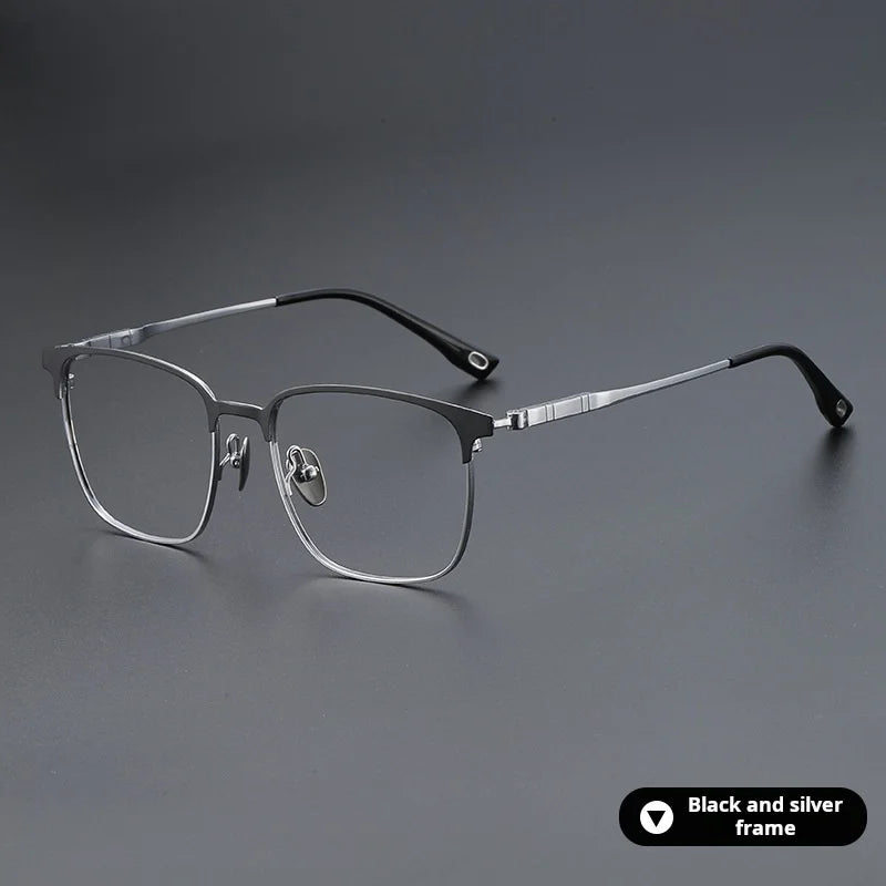 Momoja Unisex Full Rim Big Square Tr 90 Titanium Eyeglasses 770806