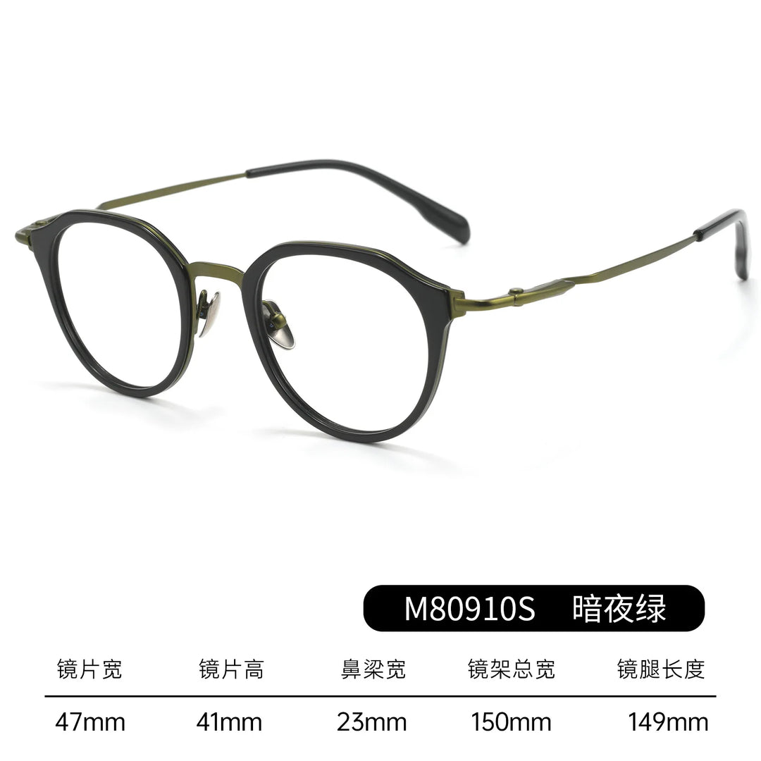 Bclear Unisex Full Rim Round Titanium Eyeglasses BSF-M80910S