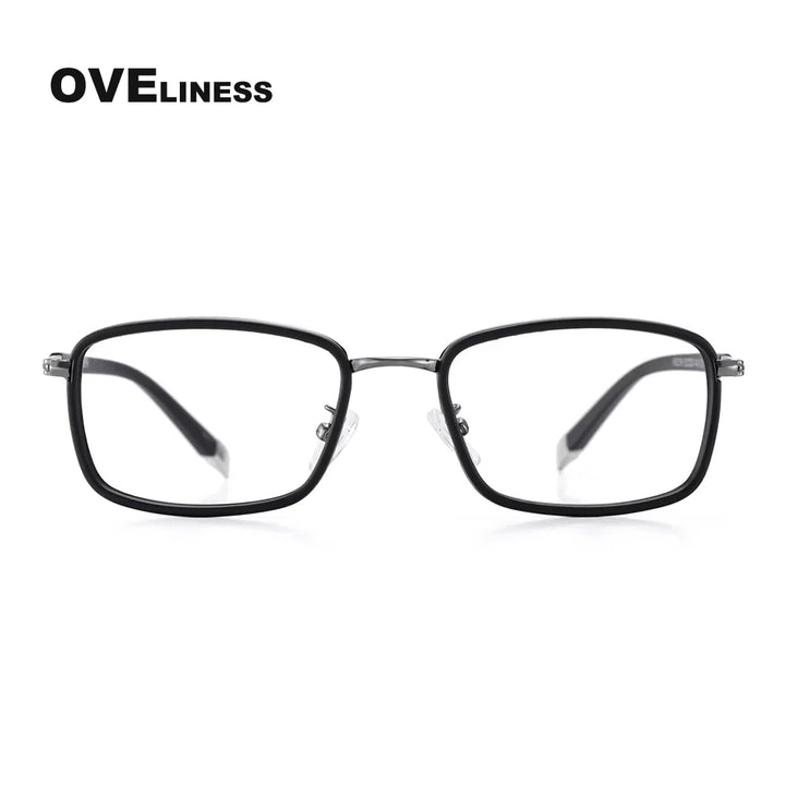 Oveliness Women's Full Rim Square Acetate Titanium Eyeglasses 440037 Full Rim Oveliness