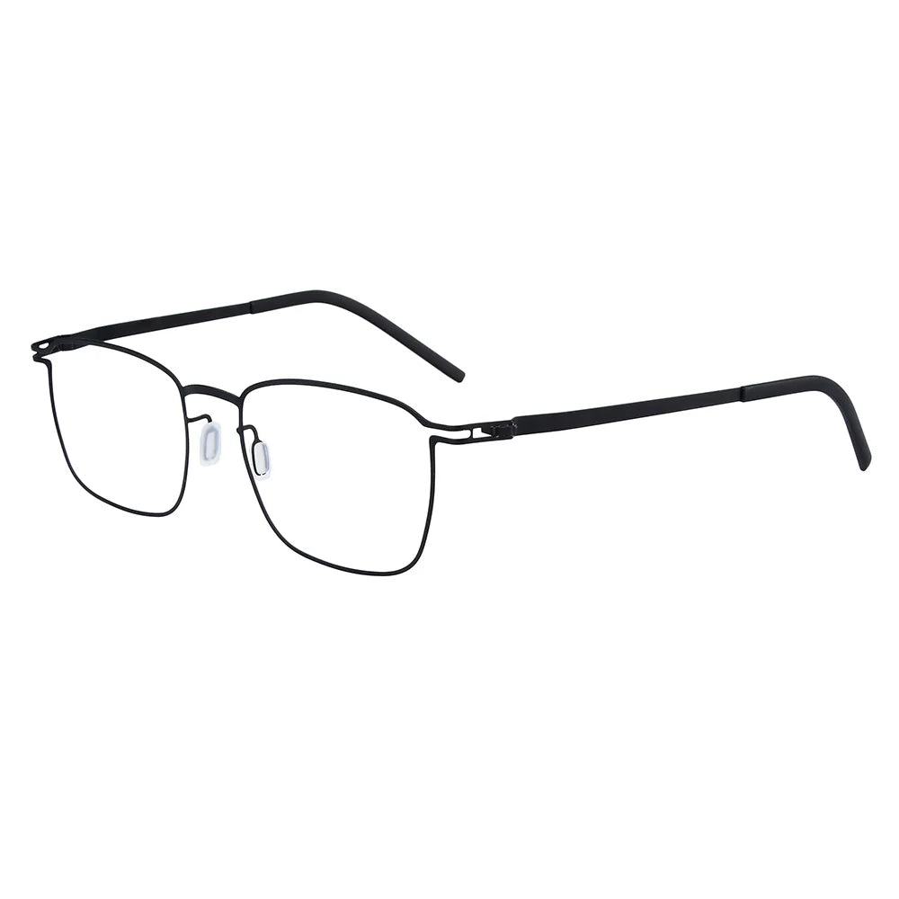 Bobbie Unisex Full Rim Square Screwless Steel Eyeglasses 534218