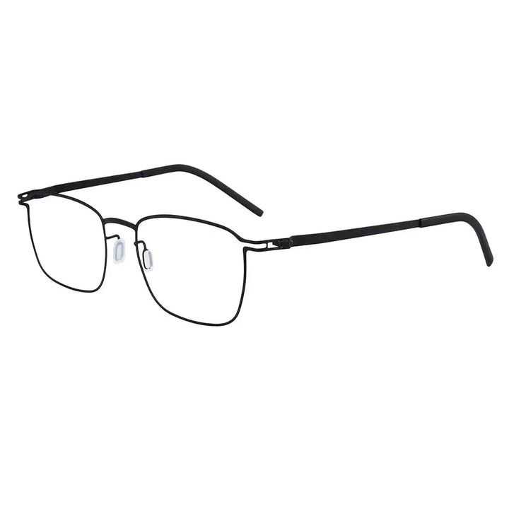 Bobbie 185342 Unisex Screwless Full Rim Square Stainless Steel Frames FuzWeb