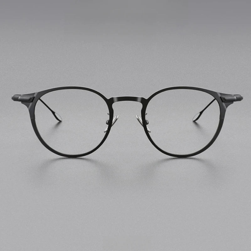 Yimaruili Unisex Full Rim Round Titanium Eyeglasses Y0061 Full Rim Yimaruili Eyeglasses   