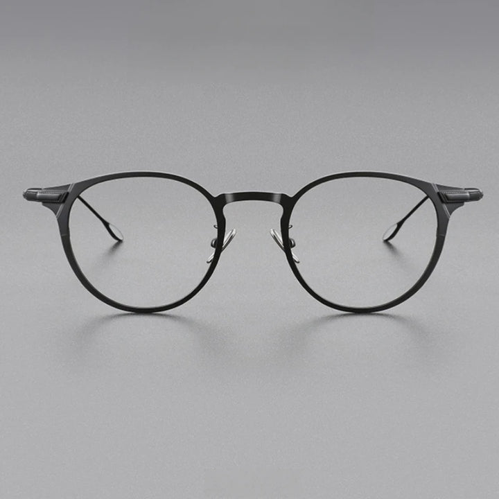 Yimaruili Unisex Full Rim Round Titanium Eyeglasses Y0061 Full Rim Yimaruili Eyeglasses   