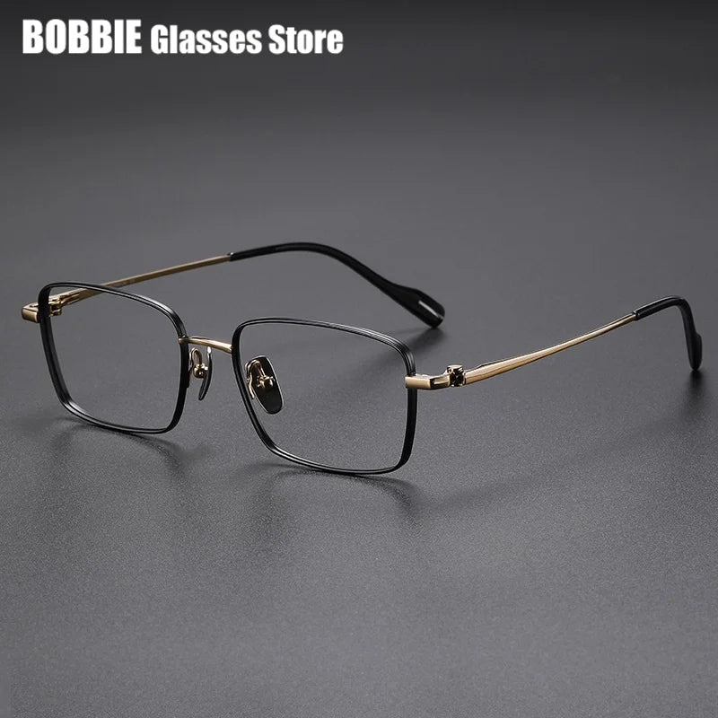 Bobbie Unisex Full Rim Polygon Square Titanium Eyeglasses 681015