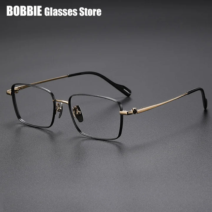 Bobbie Unisex Full Rim Polygon Square Titanium Eyeglasses 681015