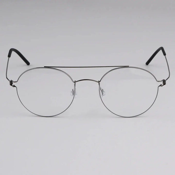 Bobbie 165342 Unisex 138mm Full Rim Oval Double Bridge Titanium  Frames FuzWeb