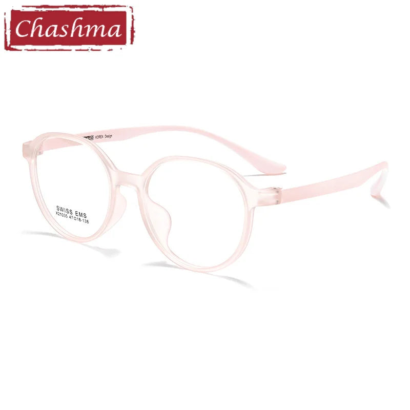 Chashma Ottica Unisex Youth's Full Rim Round Tr 90 Titanium Eyeglasses 21035 Full Rim Chashma Ottica   