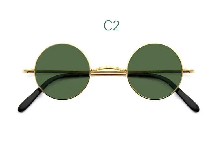 Yujo Unisex Full Rim Round Titanium 42mm Sunglasses | FuzWeb