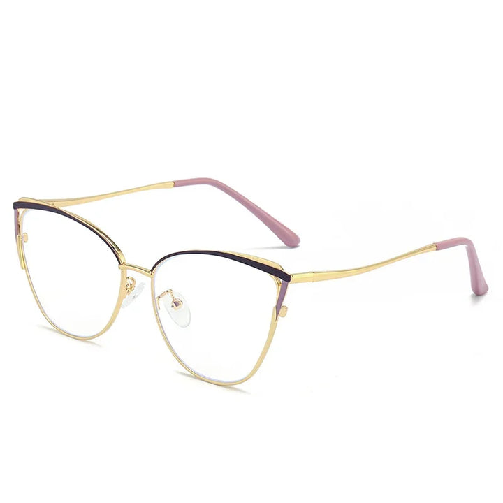 Aror Women's Full Rim Oval Cat Eye Alloy Eyeglasses 9740 Full Rim Aror C5