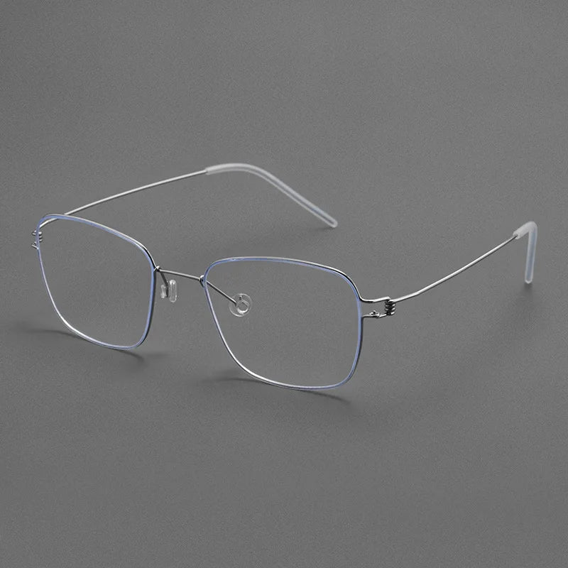 Momoja Women's Full Rim Square Screwless Titanium Eyeglasses 70171
