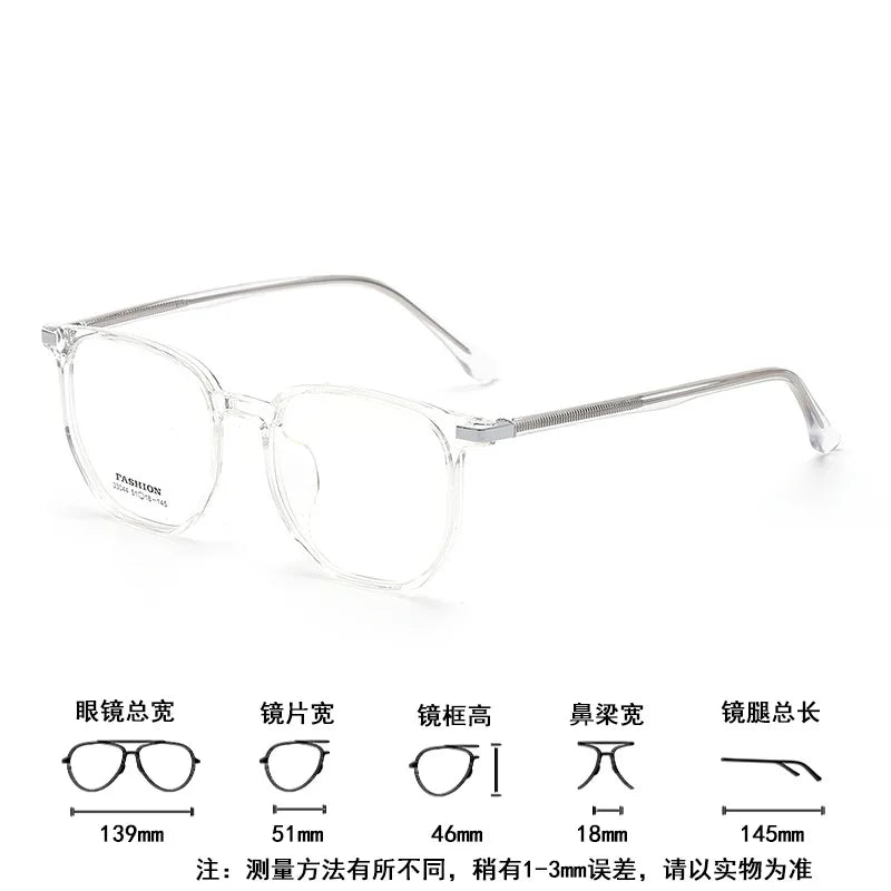 Zirosat Women's Full Rim Square Tr 90 Alloy Eyeglasses 33004