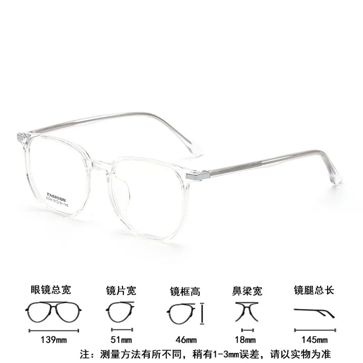 Zirosat Women's Full Rim Square Tr 90 Alloy Eyeglasses 33004