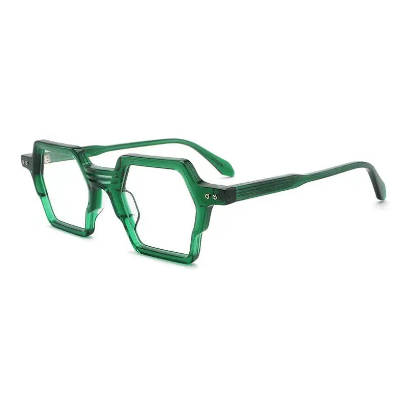 Hewei Unisex Full Rim Square Thick Acetate Eyeglasses 2281 Full Rim Hewei green  