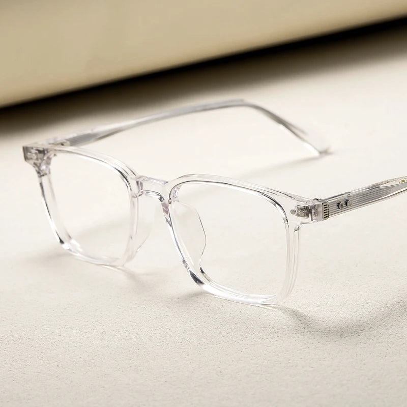 Black Mask Women's Full Rim Square Brow Line Acetate Eyeglasses 396132