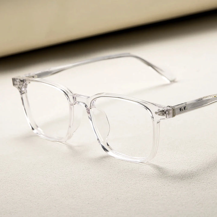 Black Mask Women's Full Rim Square Brow Line Acetate Eyeglasses 396132