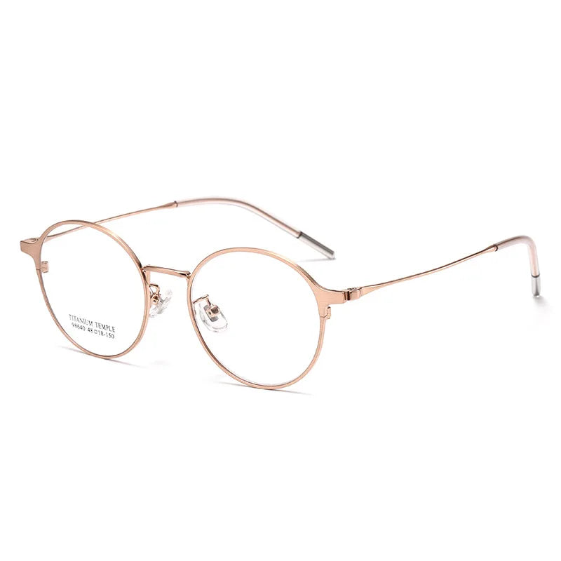 Momoja Women's Full Rim Oval Round Titanium Eyeglasses 98640