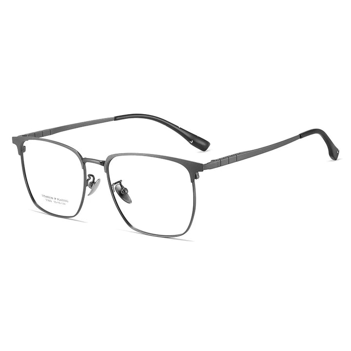 Yimaruili Men's Full Rim Square Titanium Eyeglasses 351809