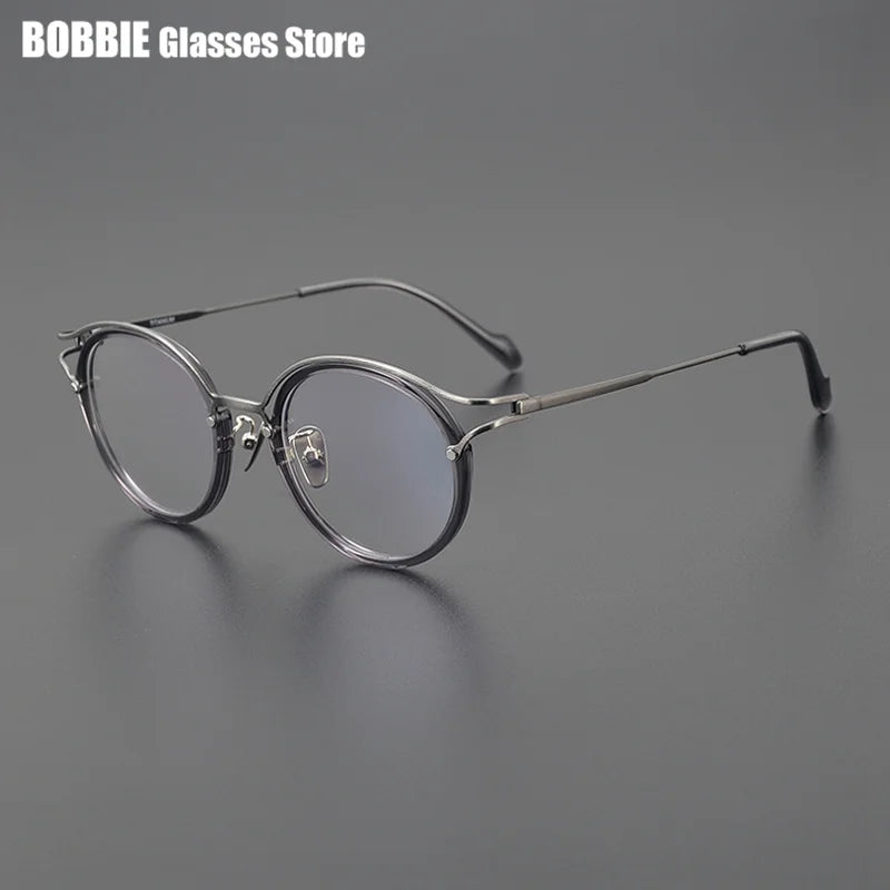 Bobbie Women's Full Rim Round Titanium Acetate Eyeglasses 960036