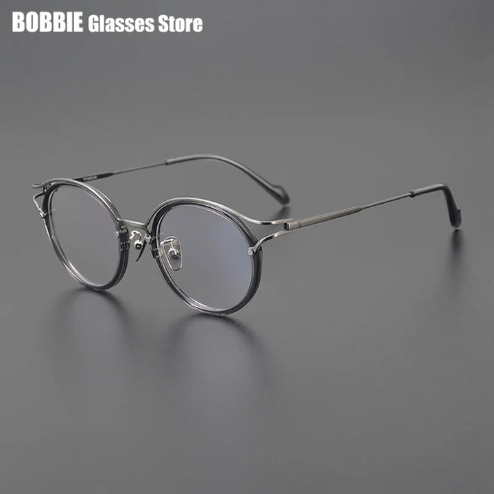 Bobbie Women's Full Rim Round Titanium Acetate Eyeglasses 960036