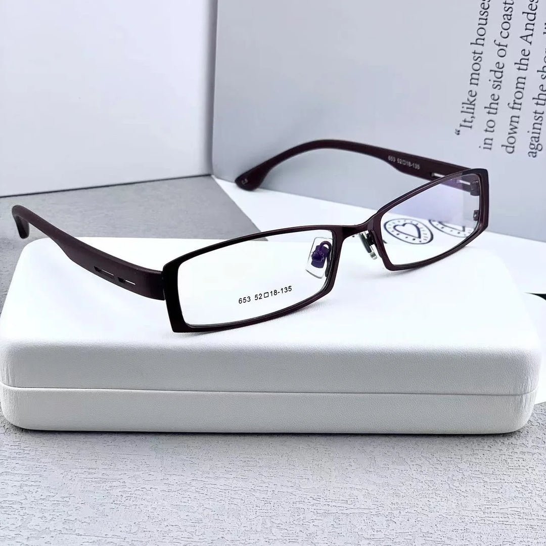 Cubojue Women's Full Rim Square Tr 90 Titanium Reading Glasses 13052 Reading Glasses Cubojue +50 black