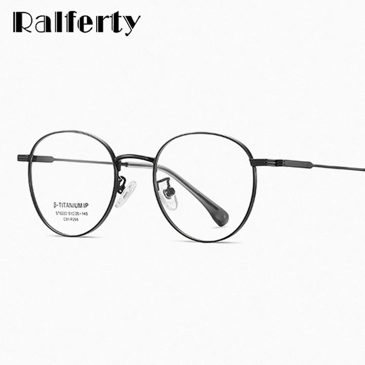 Ralferty Women's Full Rim Oval Round Titanium Eyeglasses R6220 Full Rim Ralferty   