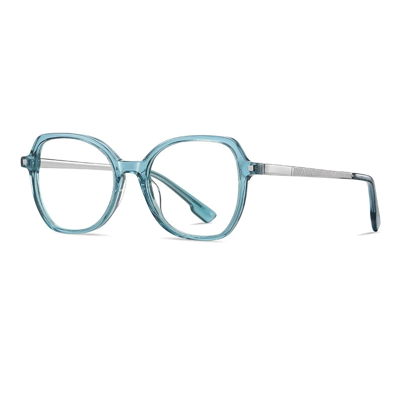 Gmei Women's Full Rim Square Acetate Alloy Eyeglasses 9225 Full Rim Gmei Optical   