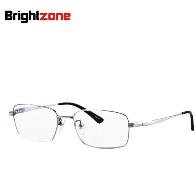 Brightzone Unisex Full Rim Square Titanium Eyeglasses 49979 Full Rim Brightzone