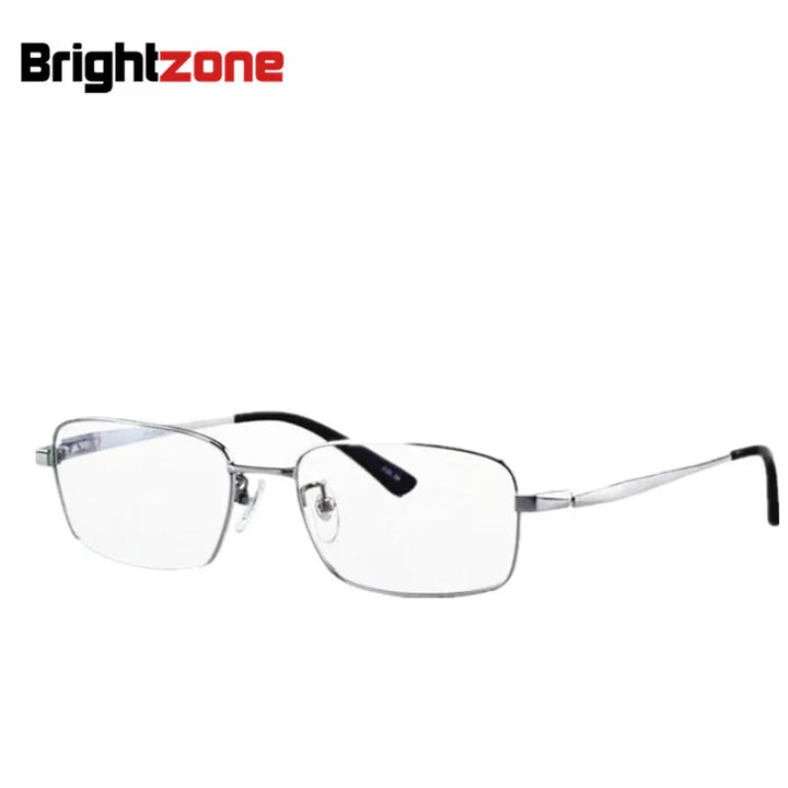 Brightzone Unisex Full Rim Square Titanium Eyeglasses 49979 Full Rim Brightzone