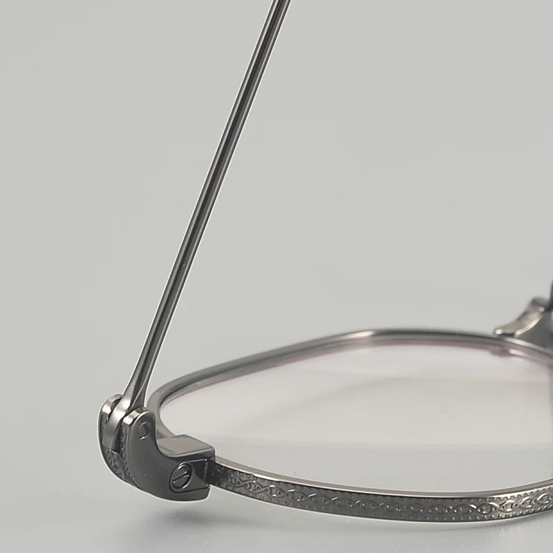 Muzz 652F men's small square IP titanium prescription eyeglasses — view 8