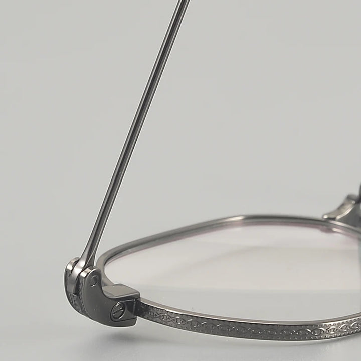 Muzz 652F men's small square IP titanium prescription eyeglasses — view 8