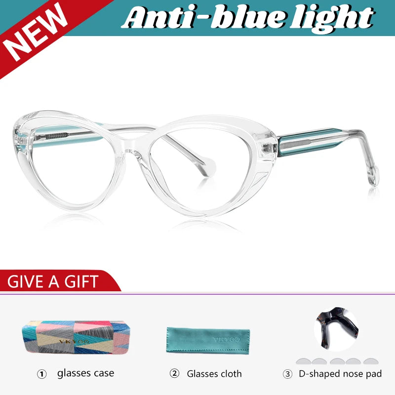 Vicky Women's Full Rim Oval Cat Eye Tr 90 Titanium Reading Glasses 97100