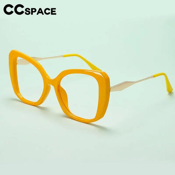 CCSpace Women's Full Rim Large Cat Eye Plastic Alloy Reading Glasses R57092 Reading Glasses CCspace   