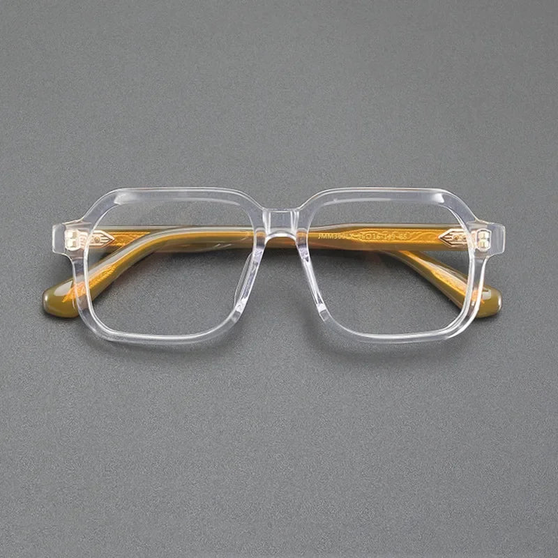 Hewei Unisex Full Rim Flat Top Square Acetate Eyeglasses 14816 Full Rim Hewei C2 CHINA 