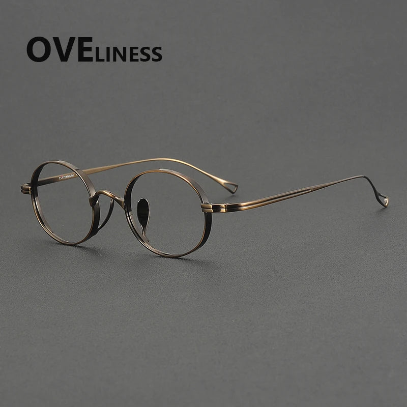 Oveliness Men's Full Rim Square Titanium Eyeglasses 29918