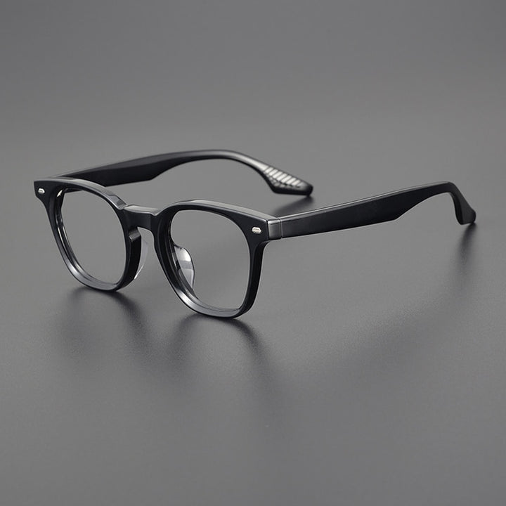Gatenac Unisex Full Rim Square Acetate Eyeglasses Gxyj1102 Full Rim Gatenac   