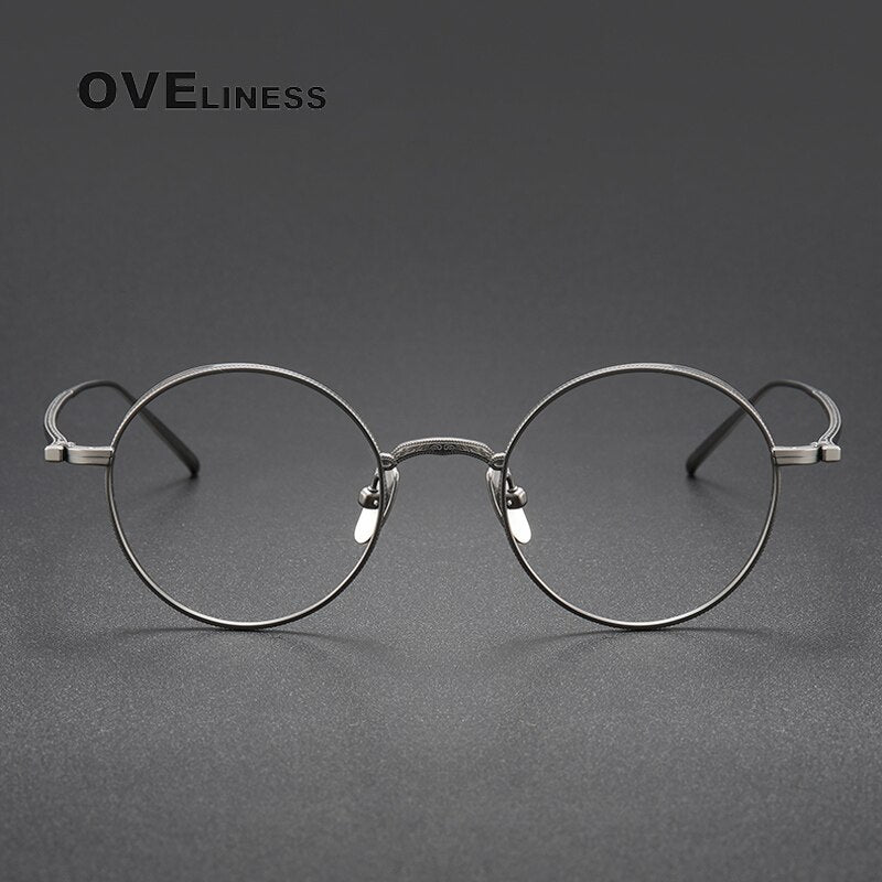 Oveliness Unisex Full Rim Round Titanium Eyeglasses M3087 Full Rim Oveliness   