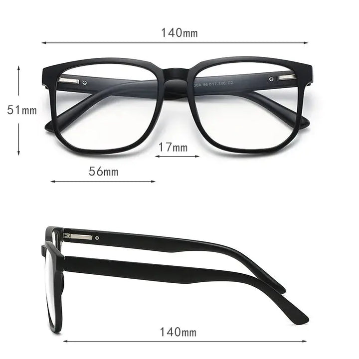 Hdcrafter Unisex Full Rim Square Acetate Frames  With Clip On Sunglasses 515670 — view 2 | Hdcrafter Eyeglasses at FuzWeb