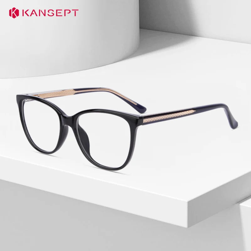 Kansept Unisex Full Rim Square Tr 90 Alloy Reading Glasses 25001