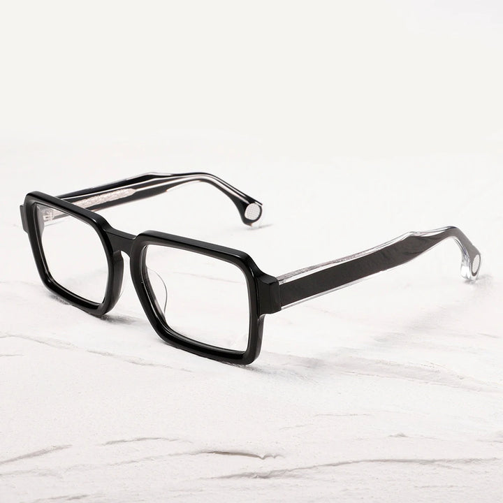 Nobler Unisex Full Rim Flat Top Square Thick Acetate Eyeglasses 4478 Full Rim Nobler   