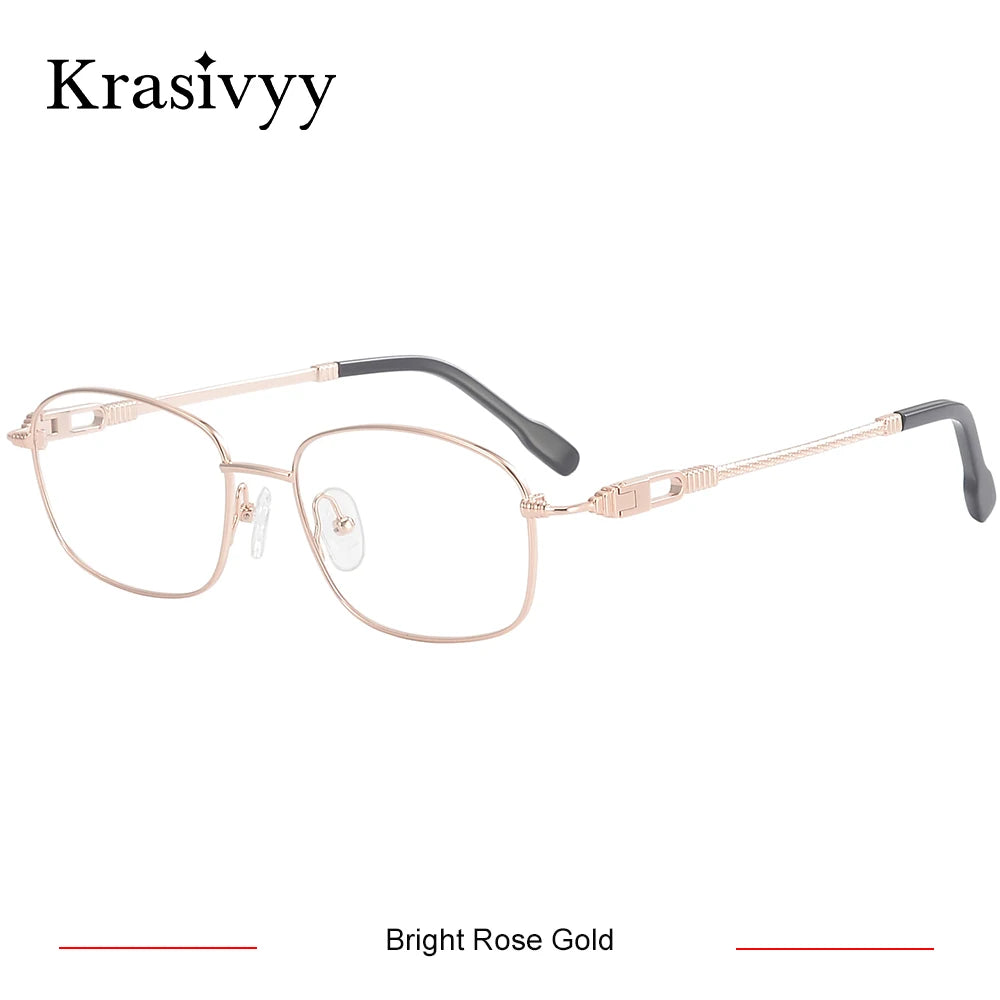 Krasivyy Unisex Full Rim Oval Beta Titanium Prescription Eyeglasses KR50029 - view 9