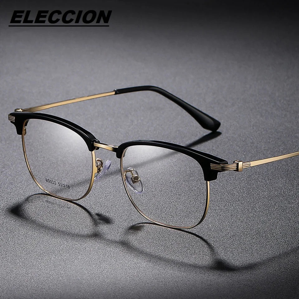 Eleccion Unisex Full Rim Square Tr 90 Alloy Eyeglasses 9033 Full Rim Eleccion