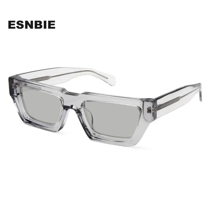 Esnbie 240101 Unisex Full Rim Brow Line Square Acetate Sunglasses Esnbie