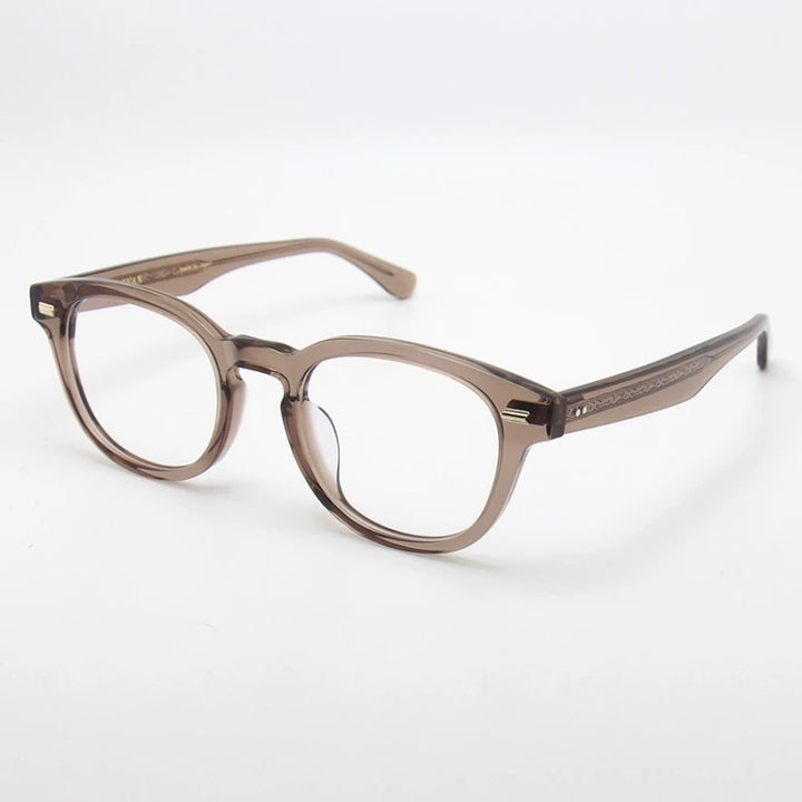 Black Mask Unisex Full Rim Round Oval Acetate Eyeglasses 22145