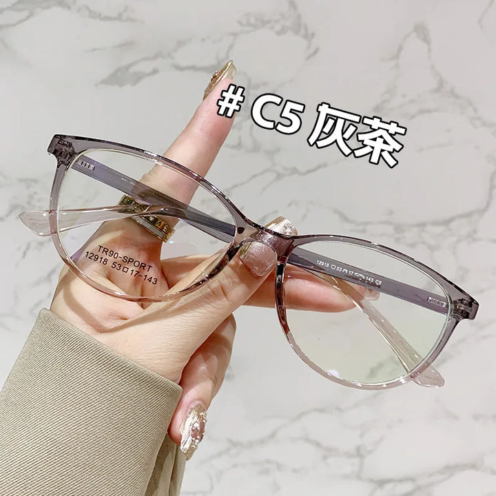 Zirosat Women's Full Rim Square Cat Eye Tr 90 Titanium Eyeglasses 12918