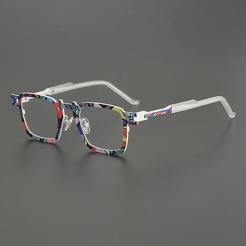 Nobler Unisex Full Rim Big Square Titanium Eyeglasses 85910