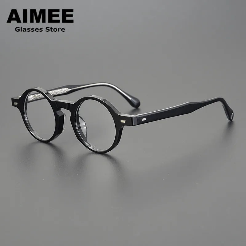 Aimee Unisex Full Rim Round Acetate Eyeglasses 29532