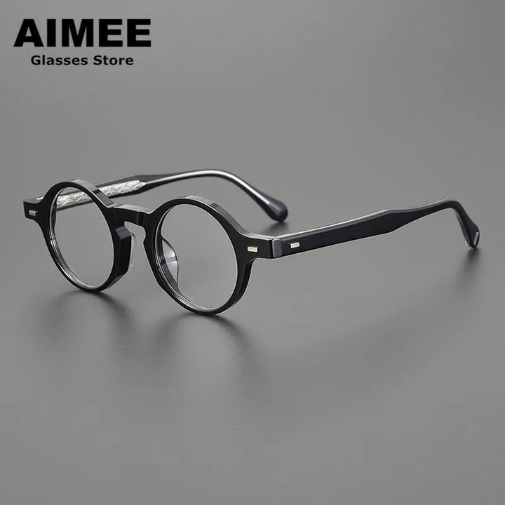 Aimee Unisex Full Rim Round Acetate Eyeglasses 29532
