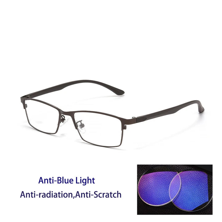 Kocolior Unisex Full Rim Square Alloy Reading Glasses 56198
