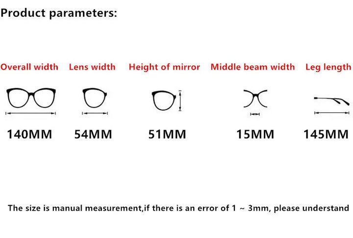 Nobler Unisex Full Rim Square Cat Eye Acetate Eyeglasses 19299 Full Rim Nobler   