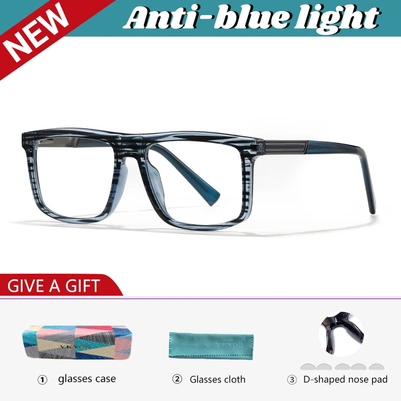 Vicky Unisex Full Rim Square Tr 90 Alloy Reading Glasses 660028